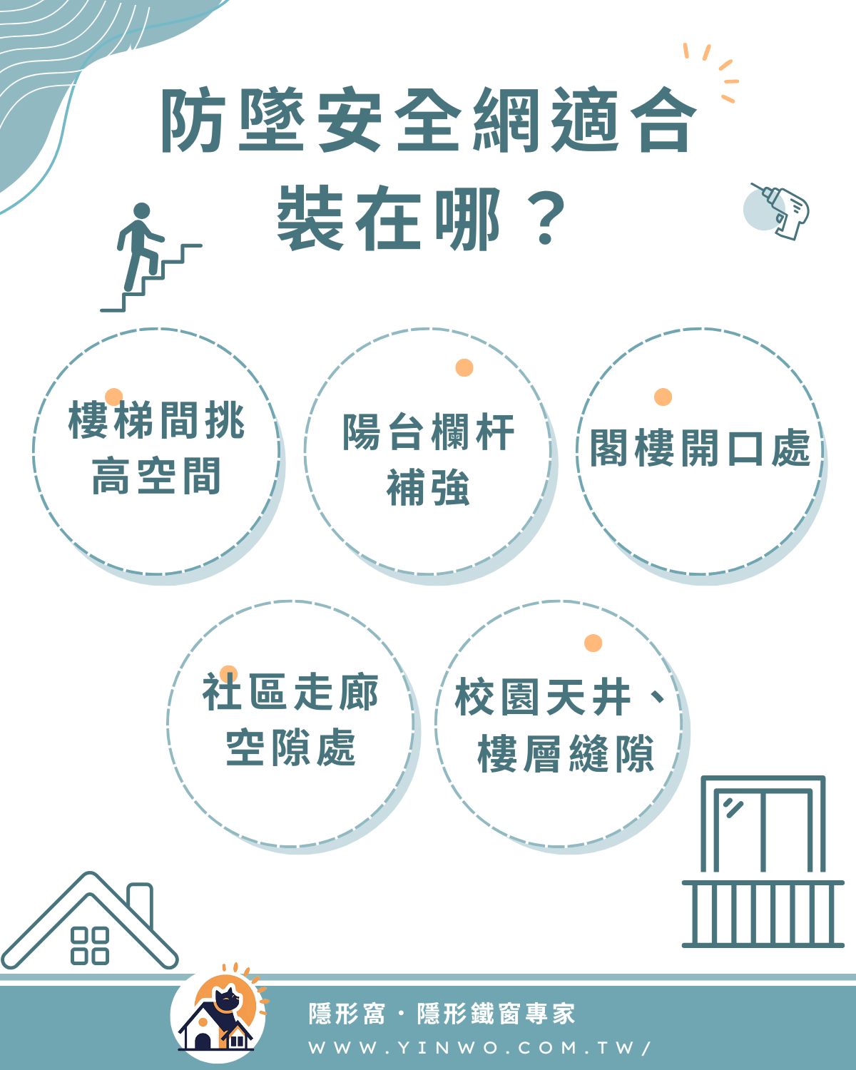 防墜安全網適合裝在哪？這5個環境也很適用！
